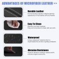 Car Center Console Lid Armrest Seat Box Cover Protector With Bag Replacement Microfiber Leather For Jeep Wrangler 11-17 Black