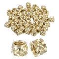 Knurled Insert Nuts 60pcs M4 X 4mm Length 6mm Od 3d Printing Brass Female Threadeds Heat Set Insert Embedment Nut 