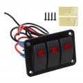 3 Gang Rocker Switch Panel 12 24v 20 10a Waterproof On Off Led Backlit Light Toggle Switches For Marine Boats Rvs