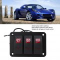 3 Gang Rocker Switch Panel 12 24v 20 10a Waterproof On Off Led Backlit Light Toggle Switches For Marine Boats Rvs