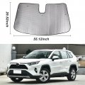 Lcojicep Front Ndshield Sun Shade I Sunshade Foldable Compatible With Toy Ota Rav 4 2020-2024 Visor Protector Blocks Uv Rays I