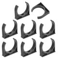 8pcs Pvc Water Pipe Clamps Clips U-shaped Tubing Hose Buckles Irrigation Tube Holder For 50mm Od Tv Trays Hanger Support Gray 