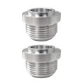 2 Pcs An16 Aluminum -16 An Male Weld On In Fitting Bung Hose Silver