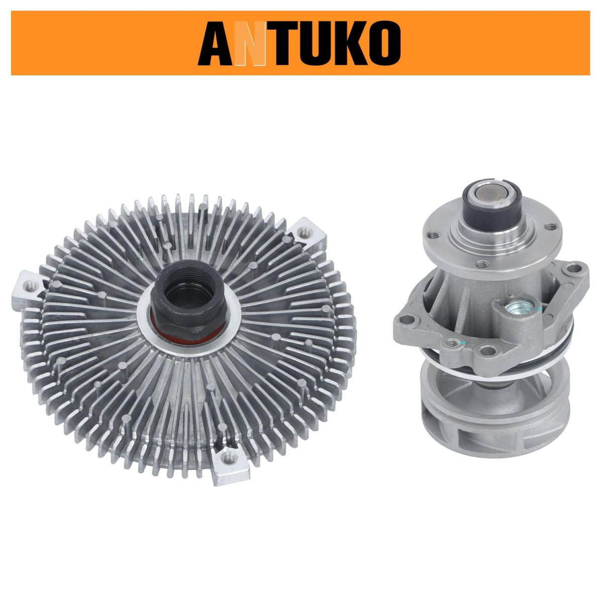 Radiator Cooling Water Pump And Fan Clutch Kit Replacement For 325xi 2001 2005 Fits 320i 323i 325i 328i 330i 525i 528i 530i M3
