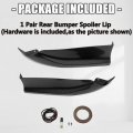 Kuafu Rear Bumper Lip Underbody Spoiler Splitter Compatible With 2016-2017 Honda Accord 4 Door Sedan Pair Diffuser Valance
