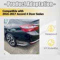 Kuafu Rear Bumper Lip Underbody Spoiler Splitter Compatible With 2016-2017 Honda Accord 4 Door Sedan Pair Diffuser Valance