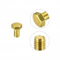Uxcell Brass Hex Bolts M6x10mm 5pcs Fully Thread Grade 4 8 Solid Hexagon Head Bolt Machine Screws For Machinery