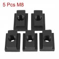 Uxcell 5pcs Steel T-slot Nut Grade 10 9 Tapped Through M8 Thread 15 64-inch Slot Depth