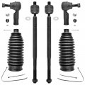 Astarpro 6pcs Front Tie Rod Ends Inner And Outer Complete Kit With Boots For 1992-2001 Toyota Camry Avalon Sienna Solara Lexus 