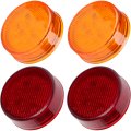 2x 2 5 In 13 Led Round Trailer Side Marker Lights Amber Waterproof Clearance Roof Cab Running Surface Mount For Freightliner 