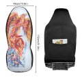Yyzzh Phoenix Bird Reborn Fire Flame Print Car Seat Covers For Front Set Of 2 Vehicle Protector Mat Fit Most Truck Van Suv