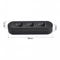 Cord Switch On-off Control Spst 3 Rocker For Bedroom Table Lamp Desk Light Black