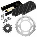 Caltric Black O-ring Drive Chain And Sprocket Kit Compatible With Yamaha R6 Yzf-r6 2006 2007 2008 2009 2010-2016