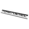 Chrome Finish Metal Emblem Turbo Diesel Badge Black Letter