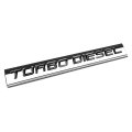 Chrome Finish Metal Emblem Turbo Diesel Badge Black Letter