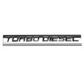 Chrome Finish Metal Emblem Turbo Diesel Badge Black Letter