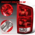 Auto Dynasty Factory Style Tail Light Stop Brake Reverse Lamps Compatible With Dodge Ram 1500 2500 3500 Pickup 02-06 Driving