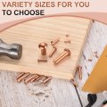 100 Pcs Copper Solid Rivets 1 8 X 5 Round Head Rivet Metal Fasteners Stud For Electrical Applications Finish Tone