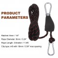 Uxcell 2pcs 1 4 6mm Adjustable Ratchet Rope Hanger With Metal Gears 11 8ft 3 6meter Strap Ratcheting Pulley System Bungee Cord