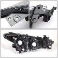 Black Housing Amber Corner Projector Headlight Lamps Tool Kit Compatible With Mazda 3 14-17