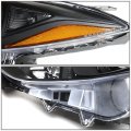 Black Housing Amber Corner Projector Headlight Lamps Tool Kit Compatible With Mazda 3 14-17