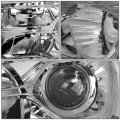 Chrome Housing Clear Side Projector Headlight Tool Kit Compatible With Jeep Grand Cherokee 14-16