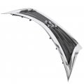 Hecasa Front Bumper Grill Compatible With 2013 2014 2015 Nissan Altima 623103ta0a Ni1200250 Upper Grille Chrome Shell Black