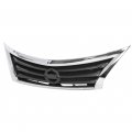 Hecasa Front Bumper Grill Compatible With 2013 2014 2015 Nissan Altima 623103ta0a Ni1200250 Upper Grille Chrome Shell Black