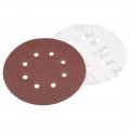 Uxcell 10pcs 7 Inch 8 Hole Hook And Loop Sanding Disc 40 Grit Flocking Sandpaper Random Orbital Sander Paper