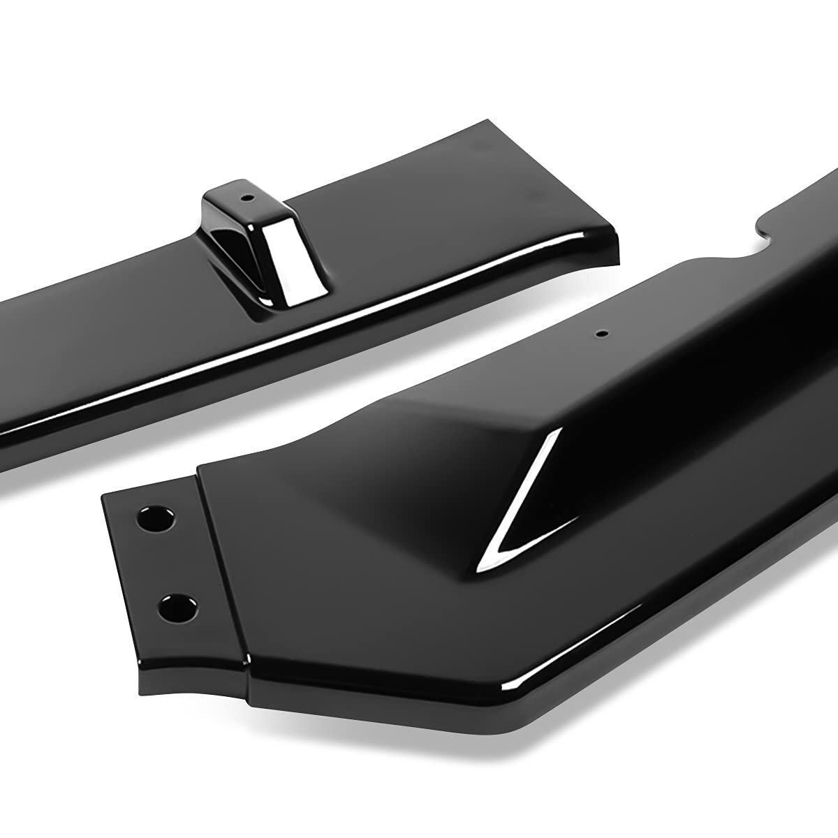 Auto Dynasty 3pcs Stp-style Car Front Bumper Lips Spoiler Wing Body Kit For Jaguar Xe 16-19 Gloss Black
