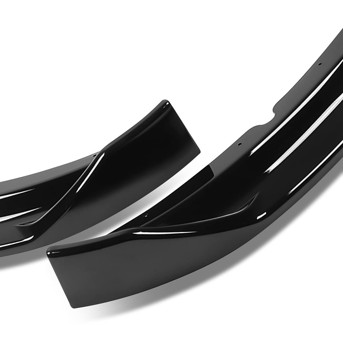 Auto Dynasty 3pcs Stp-style Car Front Bumper Lips Spoiler Wing Body Kit For Jaguar Xe 16-19 Gloss Black