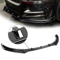 Auto Dynasty 3pcs Stp-style Car Front Bumper Lips Spoiler Wing Body Kit For Jaguar Xe 16-19 Gloss Black
