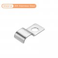 Uxcell 40 Pcs Pipe Strap 304 Stainless Steel Support Fit For 5 16in 8mm Tube Tension Clip With 1 Hole 4mm Height Continuouss