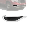 Hecasa Fog Light Bezel Rh For 2017-2023 Gmc Acadia Bumper Driving Lamp Cover Black Silvery Plastic Abs Pp W Chrome Molding 