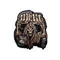 Hot Leathers Huge Fist Skull Iron-on Saw-on Rayon Patch 10 X 12 Heat Sealed Backing 