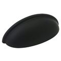 Cosmas 783fb Flat Black Cabinet Hardware Bin Cup Drawer Pull 3 Hole Centers 