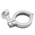 Stainless Steel 304 Single Pin Heavy Duty Tri Clamp With Wing Nut For Ferrule Tc 1 5 In Includes Pc Silicone Gasket 