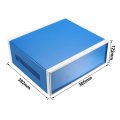 Uxcell 305 X 282 122mm Electronic Iron Diy Junction Box Enclosure Case Blue