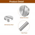 Uxcell M2 5x3mm Slotted Round Large Flat Head Screws 10pcs 304 Stainless Steel Decoration