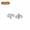 Uxcell M2 5x3mm Slotted Round Large Flat Head Screws 10pcs 304 Stainless Steel Decoration