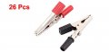 26pcs Breadboard Test Alligator Clip Clamp 55mm Red Black