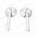 Httmt Mt252-027- Silver Round Cnc Rear View Side Mirrors Compatible With Bmw Motorcycles 10mm 8mm
