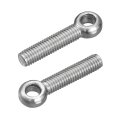 4pcs M8 X 40mm Lifting Eye Bolts 304 Stainless Steel Machinery Shoulder Swing Bolt Ring Eyebolt For Pipeline Gate Valves 