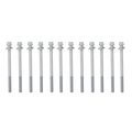 016-1052 Cylinder Head Bolt Set Alloy Steel Hexagon Bolts Silver Finish 9 63 X 50 3 00 In 