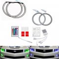 Rgb Led Angel Eyes Halo Rings Fog Lights For Chevrolet Chevy Camaro 2010 2011 2012 2013 Headlight Accessories W Drl Demon 