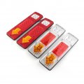 Liru Autorear Tail Light Brake Turn Signal Reverse Lamp For Trailers Trucks Lorries White Lens