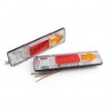 Liru Autorear Tail Light Brake Turn Signal Reverse Lamp For Trailers Trucks Lorries White Lens