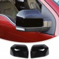 Linskip Side Door Mirror Cover Driver And Passenger Rearview Decoration Bezel Cap Fit For Ford F150 2015-2020 Black 