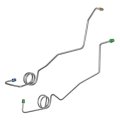 Inline Tube Replacement For 1978-88 General Motors G-body W O Hydroboost Power Disc 3 16 1 4 M C Brake Lines 2pc Oe Steel 