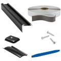Recpro Rv Insert Roof Trim With 3 4 Leg Black Or White Color Options Pieces 92 Length Aluminum  Kit 20 Feet